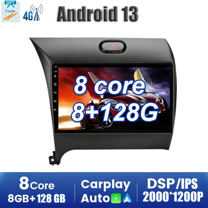 

Android 13 For Kia K3 Cerato Forte 2013-2017 Car Stereo Radio Multimedia Player GPS Navigation Video