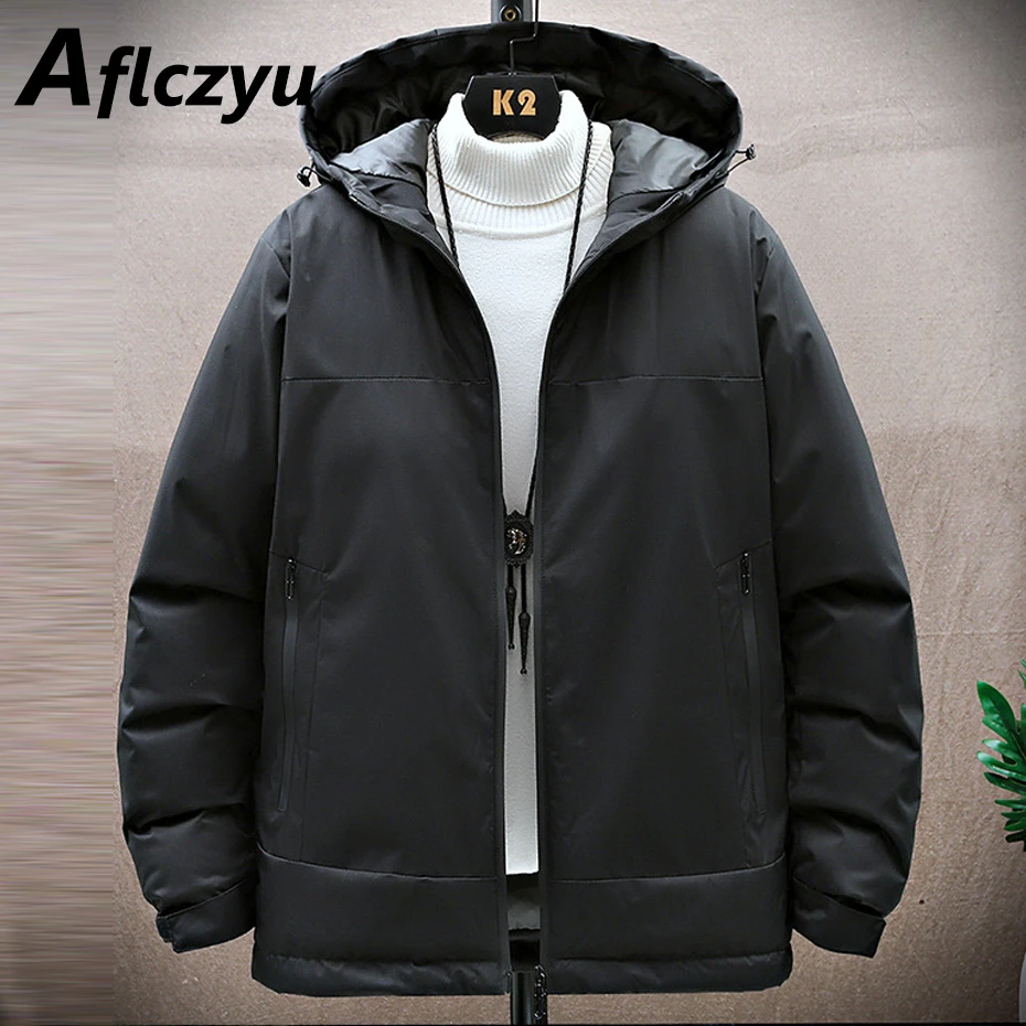 Solid Color Parkas Men Winter Thick Jacket Coats Fashion Causal Hooded Parkas Male padded jacket men parkas winter thick jacket solid color coat fashion casual parkas male black jackets outerwear