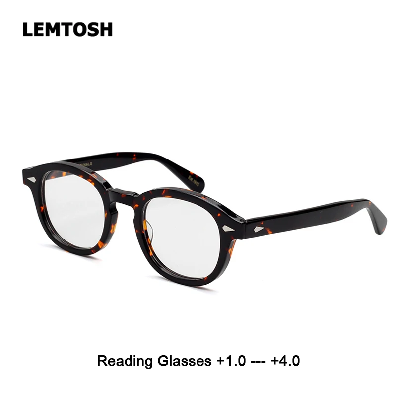 

Johnny Depp Reading Glasses Men Lemtosh Presbyopic Diopter Women Luxury Brand Vintage Acetate Frame Eyeglasses +1.0 +2.0 +3.0