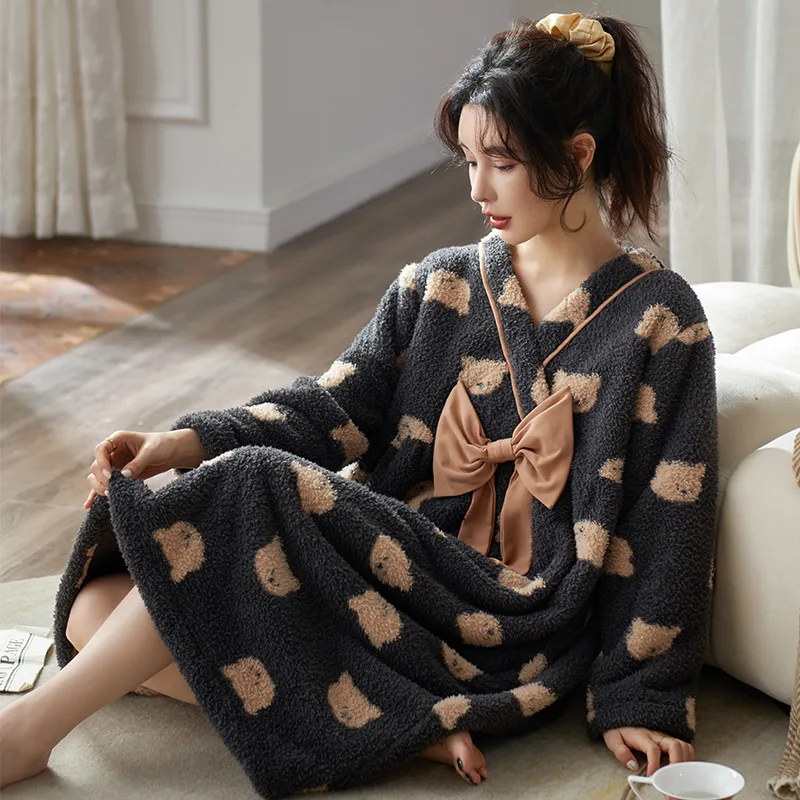 Women's Winter Pajamas Dress | Princess Pajamas Dress Warm