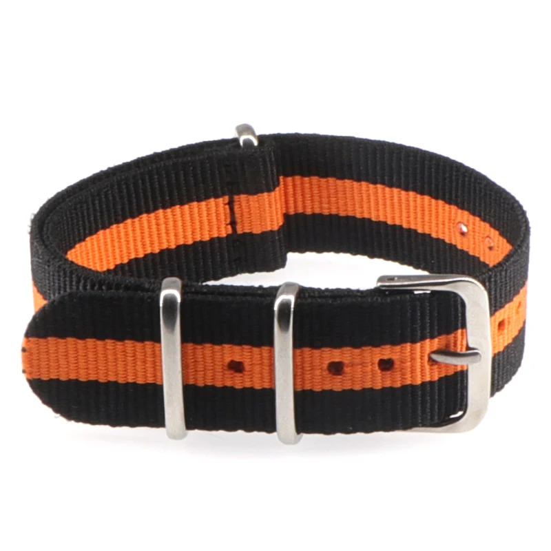 Nylon Army Sports Black Watch Strap with Belt Buckle