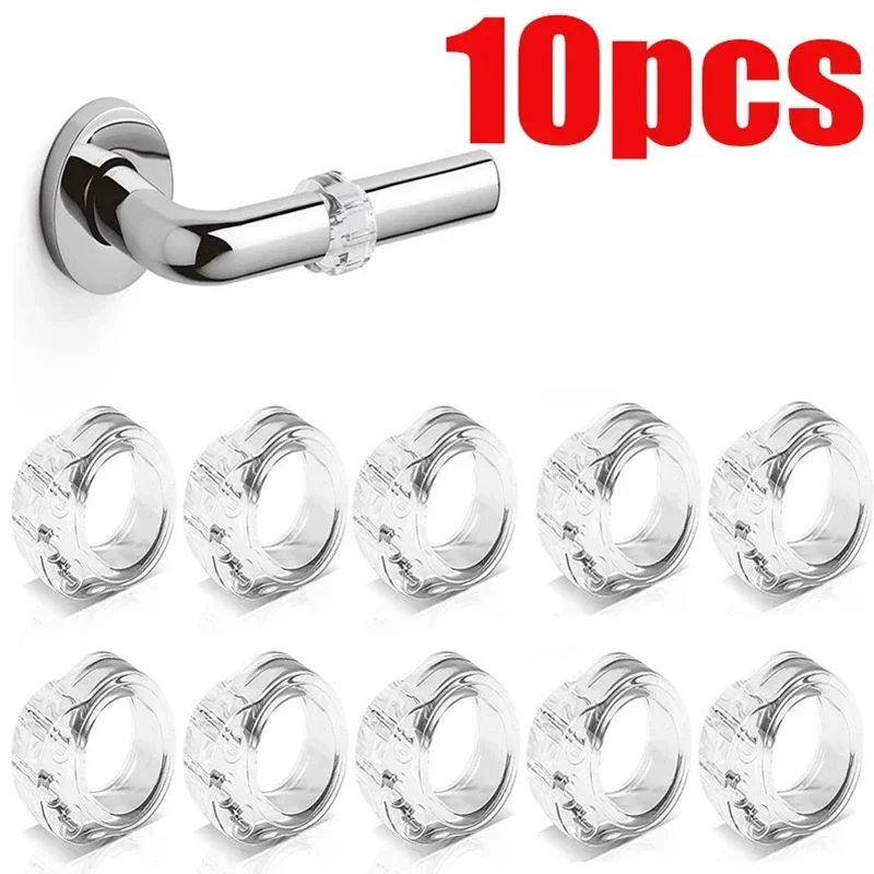 Silicone Door Stop Wall Protection Doorknob Bumper Wall Protection Pad Punch-free Door Handle Anti-collision Covers Ring
