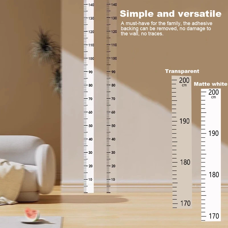 Height Measurement Wall Sticker 2026 0-2m Removable Without Damaging Walls Leaving Adhesive Accurate Ruler