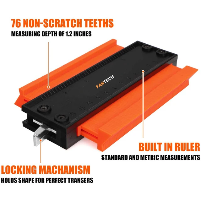 Contour Gauge Shaping Wood Measure Ruler Tiling Laminate Tiles Meethulp Gauge Irregular Shape Duplicator Wood Marking Tool 4