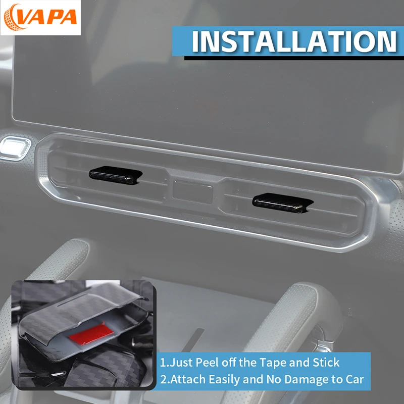 Car Interior Central Control Air Conditioning Tuyere Trim Decoration Cover Stickers for Chery JETOUR T2 2023 Up 5