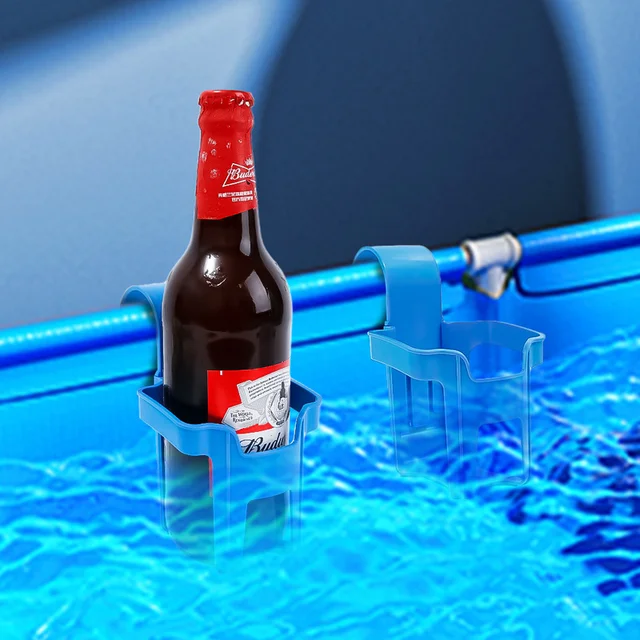 Medence Melletti Kupa Tartó A Föld Feletti Medencékhez No-Kiömlés Erős Ital Sörpolc Állvány Az Uszoda Oldalához - Image 3