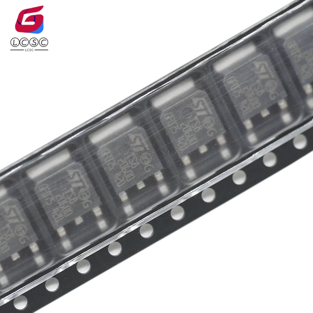 10개/몫 원래 TS 820600   트라이악 감지 및 표준 600V 8A SCR TS820-600B-TR TO-252-3 사이리스터