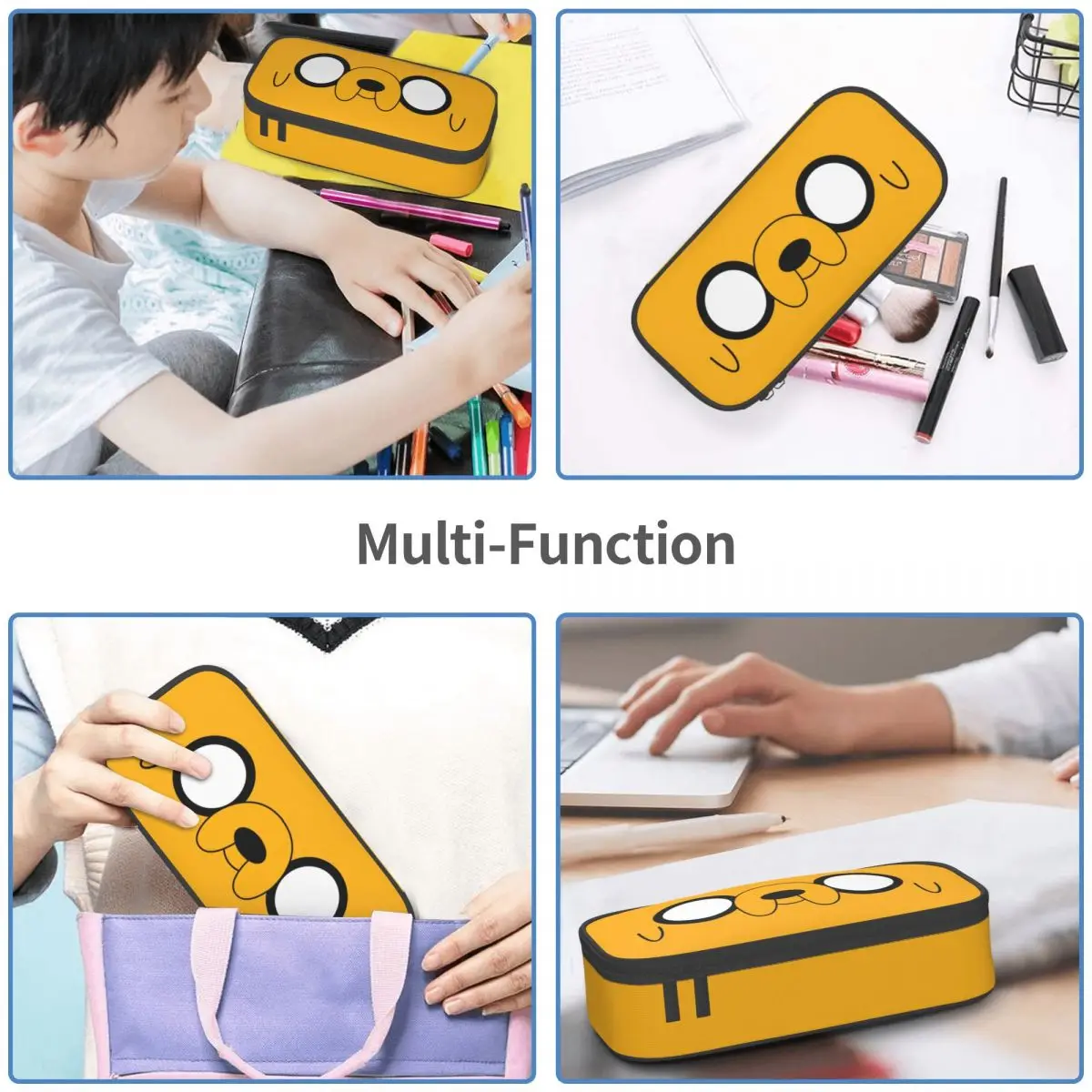 Adventure Time Jake's Eyes Pencil Cases Large Capacity Pen Bags Pen Box Pencil Pouch For Boys Girls Students Stationery School