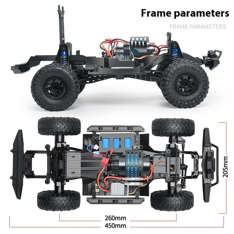 HB ZP1005/ZP1007 Remote Control Car 2.4G 4WD Rc Car All-terrain 15km/h 1:10 Off-road Monster Truck Toy For Boys Kids Gift 5