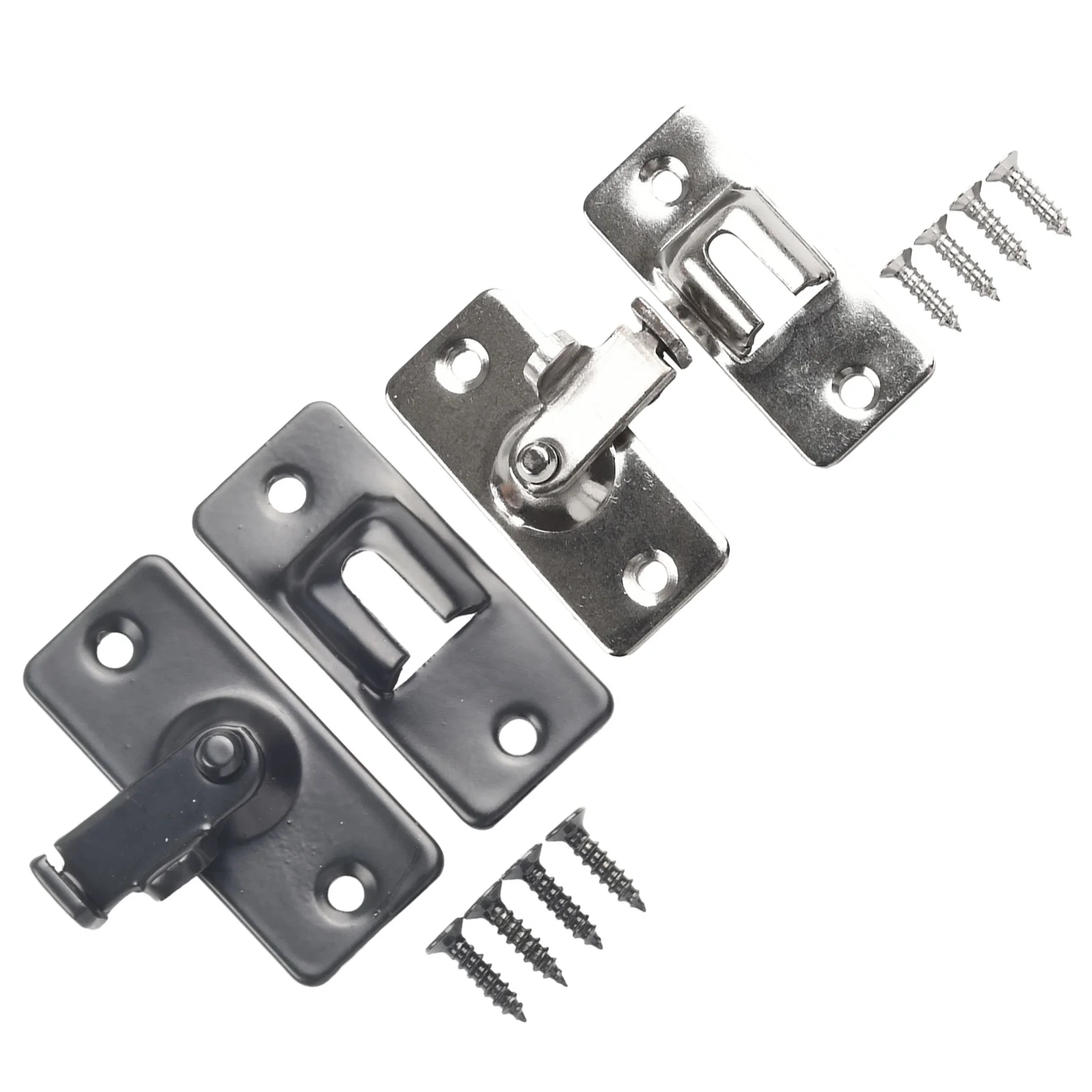Description Picture 5 of itemStainless Steel Door Lock Bolts 90 Degree Angle Hook Lock Bolts Window Cabinet Locks Screws Right Angle Sliding Gate Lock