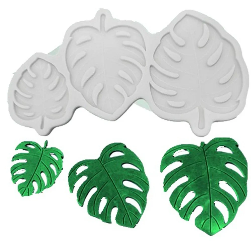

Tropical Theme Palm Leaves Banana Leaf Fondant Tools Gummy Silicone Molds Cake Decorating Mould Gumpaste Craft Baking Pan