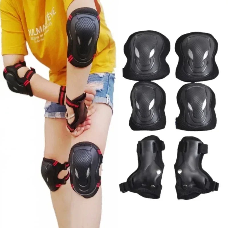 6Pcs/Set Elbow Knee Pads Skating Protector Skateboard Bicycle Sports Protective Gear Riding Roller Wrist Guard Kids Adults BMX 1 6Pcs/Set Elbow Knee Pads Skating Protector Skateboard Bicycle Sports Protective Gear Riding Roller Wrist Guard Kids Adults BMX