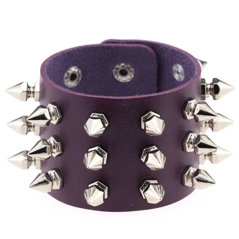 2023 PU Leder Armband Punk Armband Verstellbares Goth Armband Gothic Niete Schnalle Armband für Männer Frauen 2
