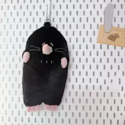 Large Capacity Cute Mole Design Student Pencil Case - School Stationery Organizer Gift (Black)