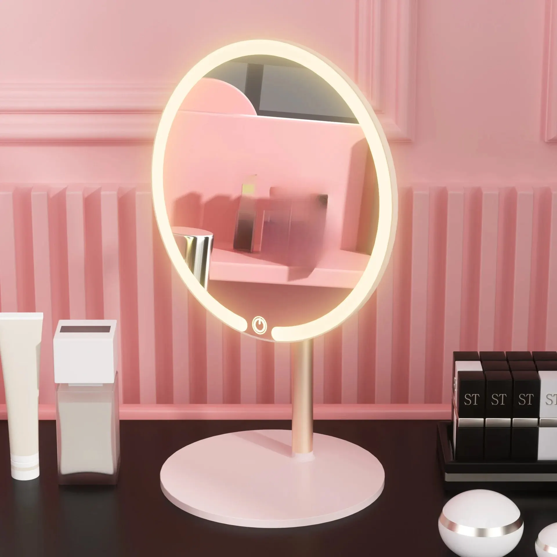 مراية مكياج محمولة مع اضاءة LED