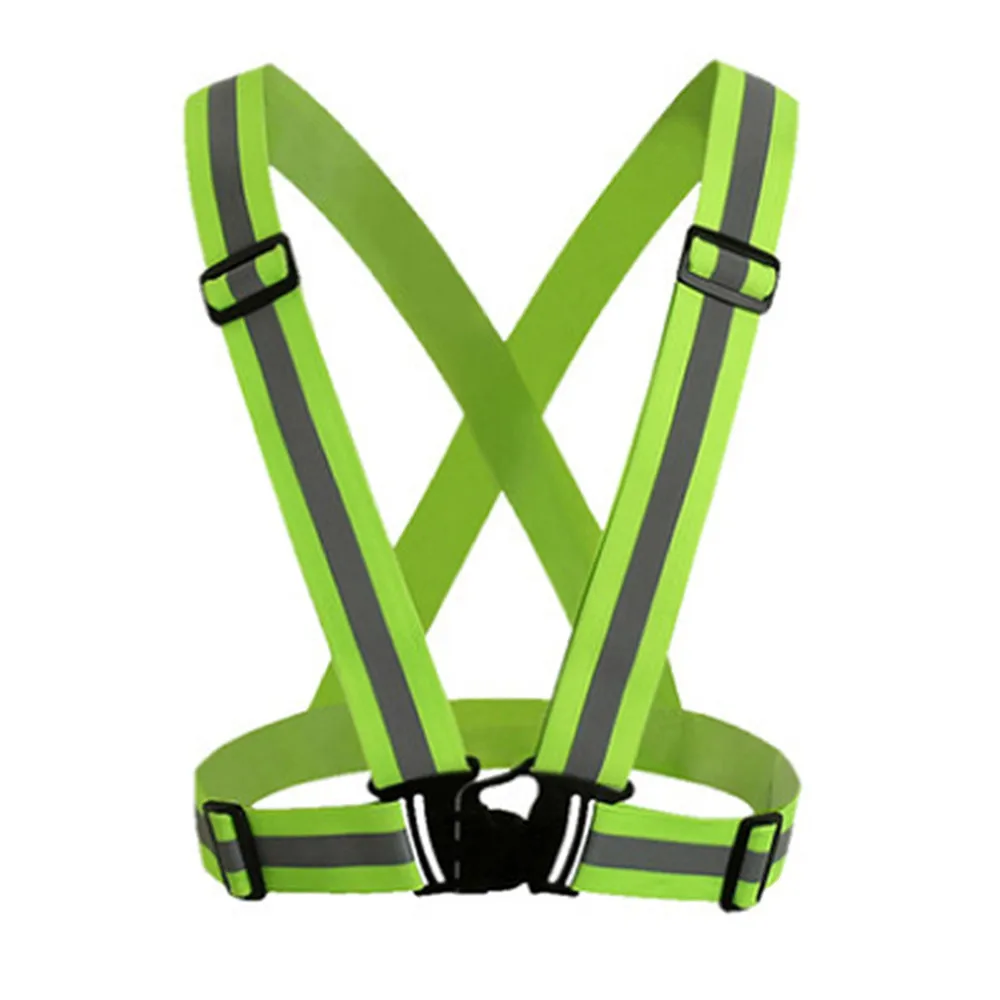 4X1.5cm Outdoor Reflective Elastic Vest reflective safety vest reflective straps Night Running Cycling Reflective Cloth Adjustable Safety Vest Riding Equipment