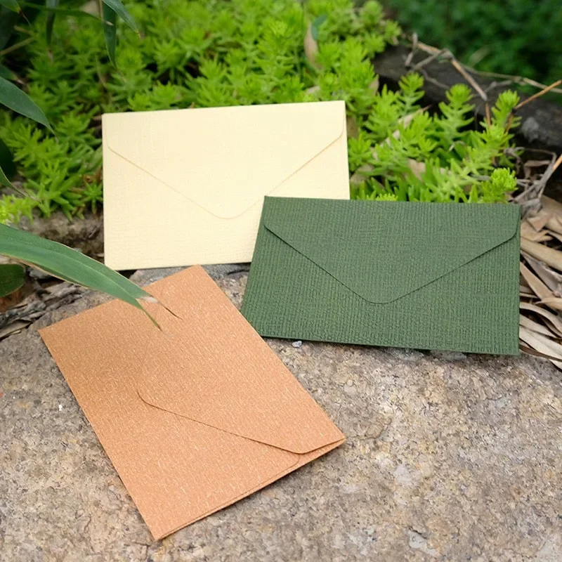Color Retro Hemp Texture Paper Envelopes Wedding Greeting Cards Letter Wedding Party Invitation 20pcs greeting cards,wedding invitations