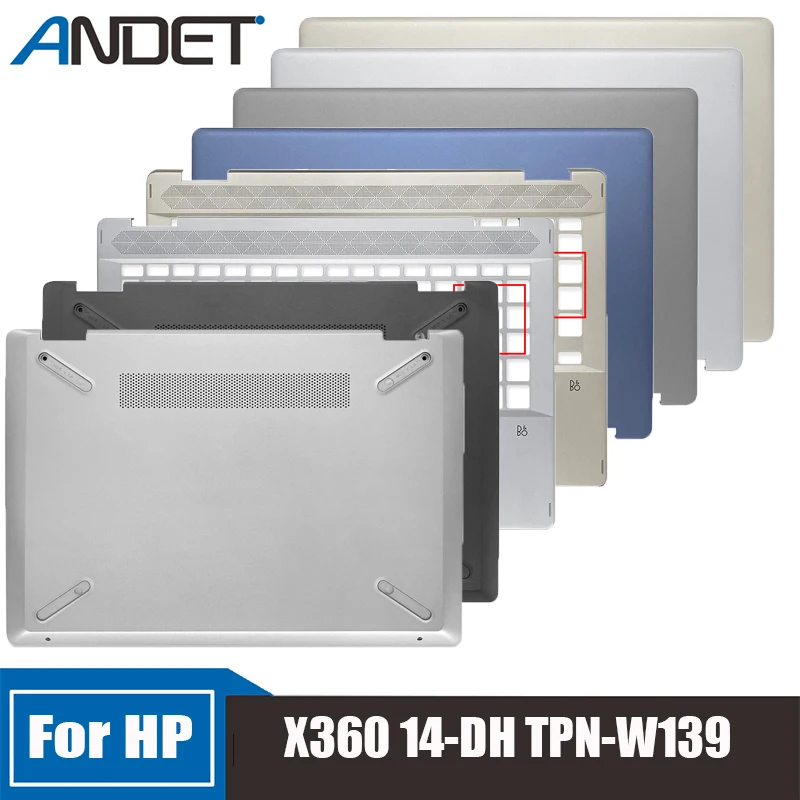 

New For HP X360 14-DH TPN-W139 Laptop Screen Back Shell Keyboard Bezel Palmrest Notebook Host Lower Cover L52884-001 L52878-001
