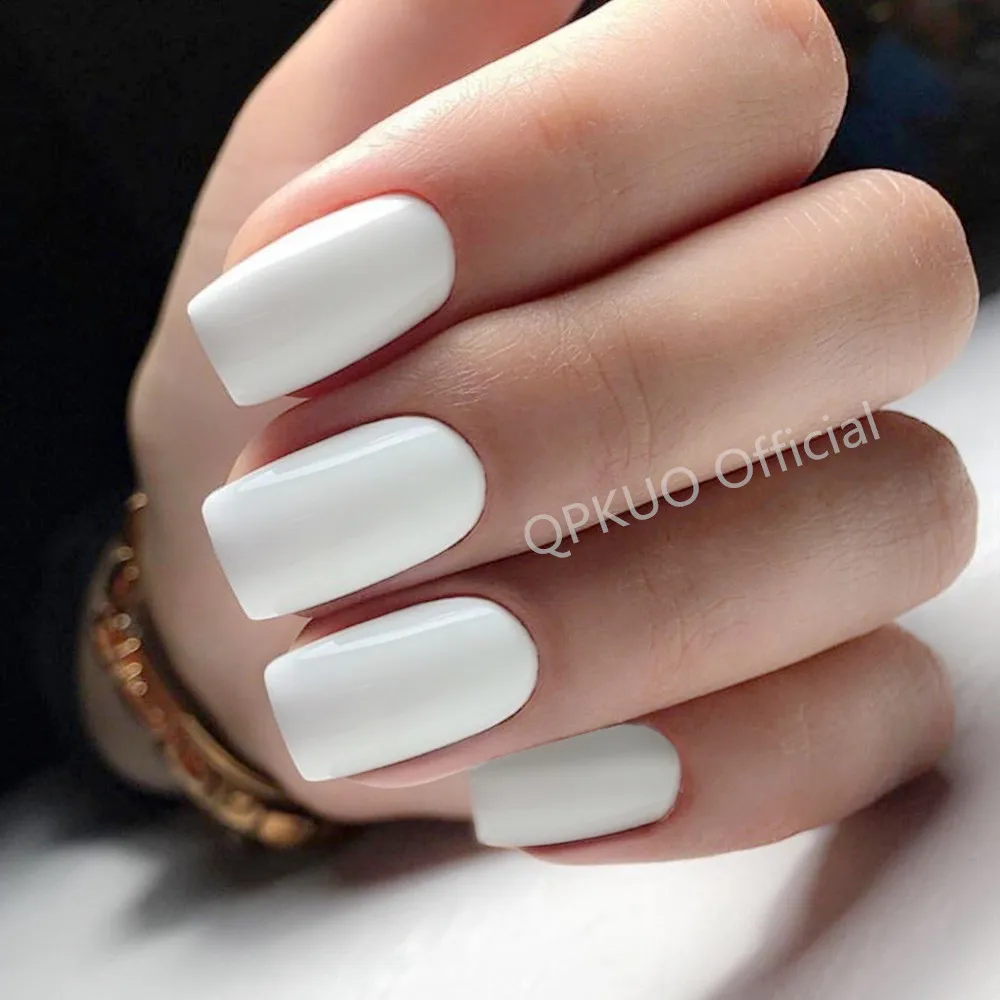Artificial Press On False Nails Long Acrylic Faux Ongle For Girl Gluing Dark Brown Full Cover Finger Tips Manicure Tool