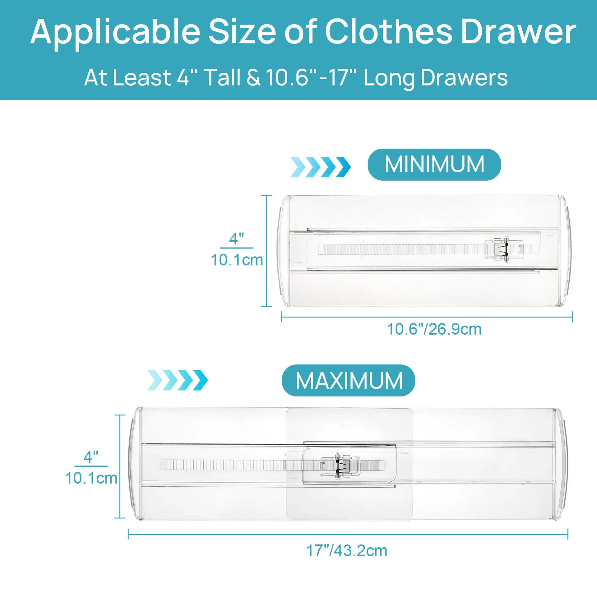 New Scalable Transparent Plastic Drawer Divider Wardrobe Partition Board For Organizing Clothes And Expandable Partitions