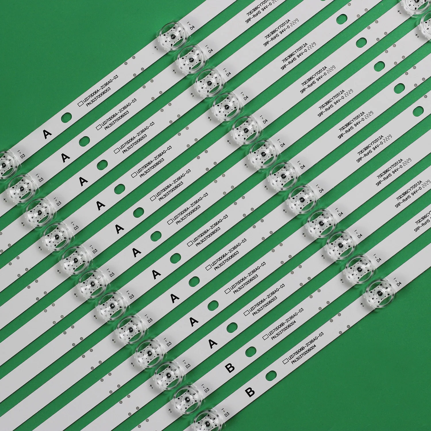 Tira de Retroiluminação Led para Onn 100012588 100068378 30370006005 30370006006 Led70d06a-zc66ag07 10 Led70d06b-zc66ag-07 10 03 12 Pcs - Imagem 6