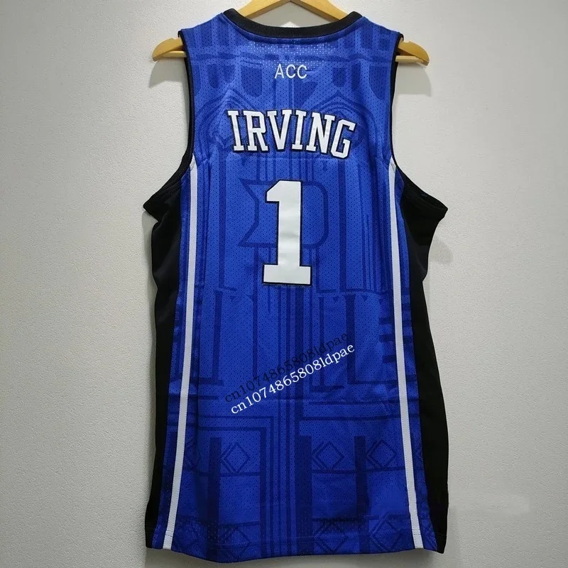 Basketball Jerseys Men Oversize 1 Irving Duke University Embroidery Sewing Breathable Athletic Sport Street Hip Hop Sportswear