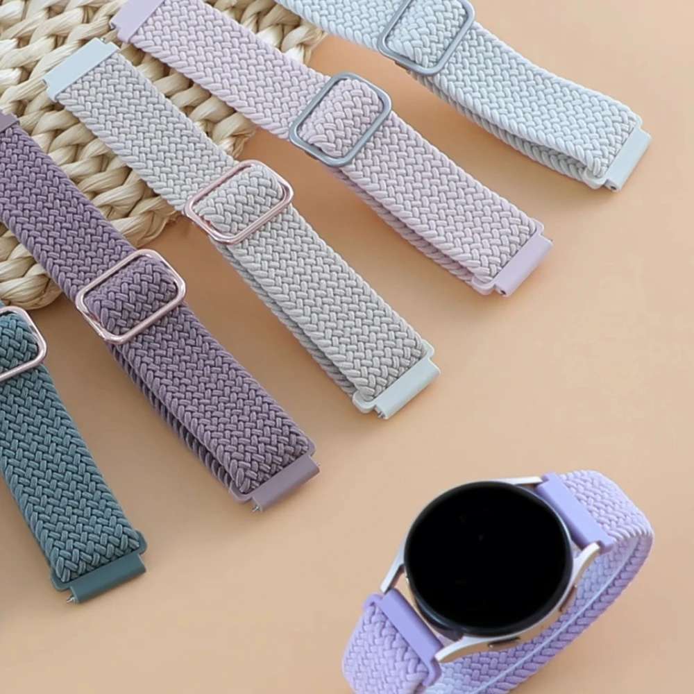 22mm Sport Nylon Braided Bracelet Smartwatch Strap Accessories