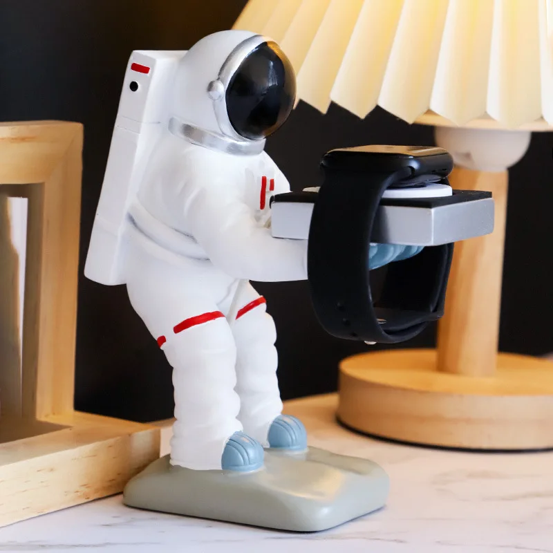 Creative Astronaut Apple Watch Charge Stand Support Iwatch Wireless Charging Dock Holder Table Watches Storage Display Bracket