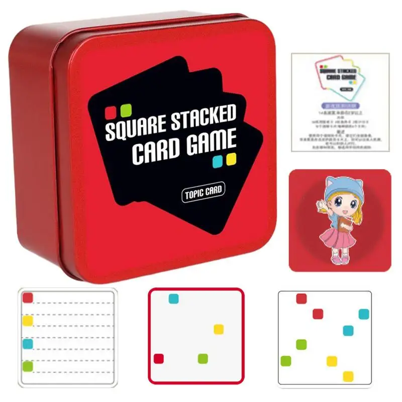Настольная игра с квадратными карточками, семейные настольные игры, отличный вариант для наполнения пакетами