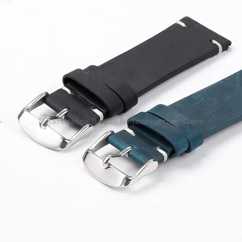 Vintage Brown Calfskin Leather Quick Release Watch Strap Bracelet