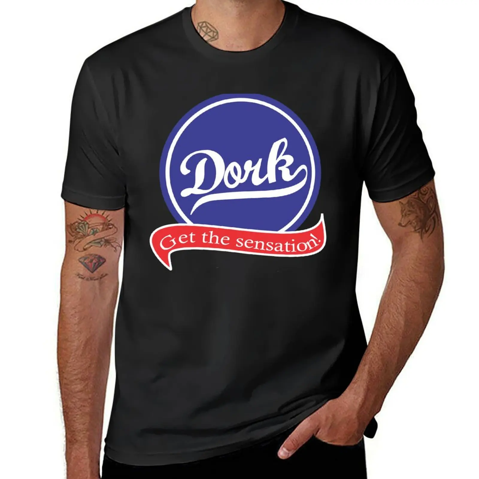 Футболка Dork Get The Sensation, летний топ, эстетическая одежда, мужские винтажные футболки