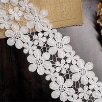10CM Wide High Quality Exquisite Lace Cotton Embroidery Ribbon Lace Trim Skirt Sewing Accessories Clothing Decorative Materials 3
