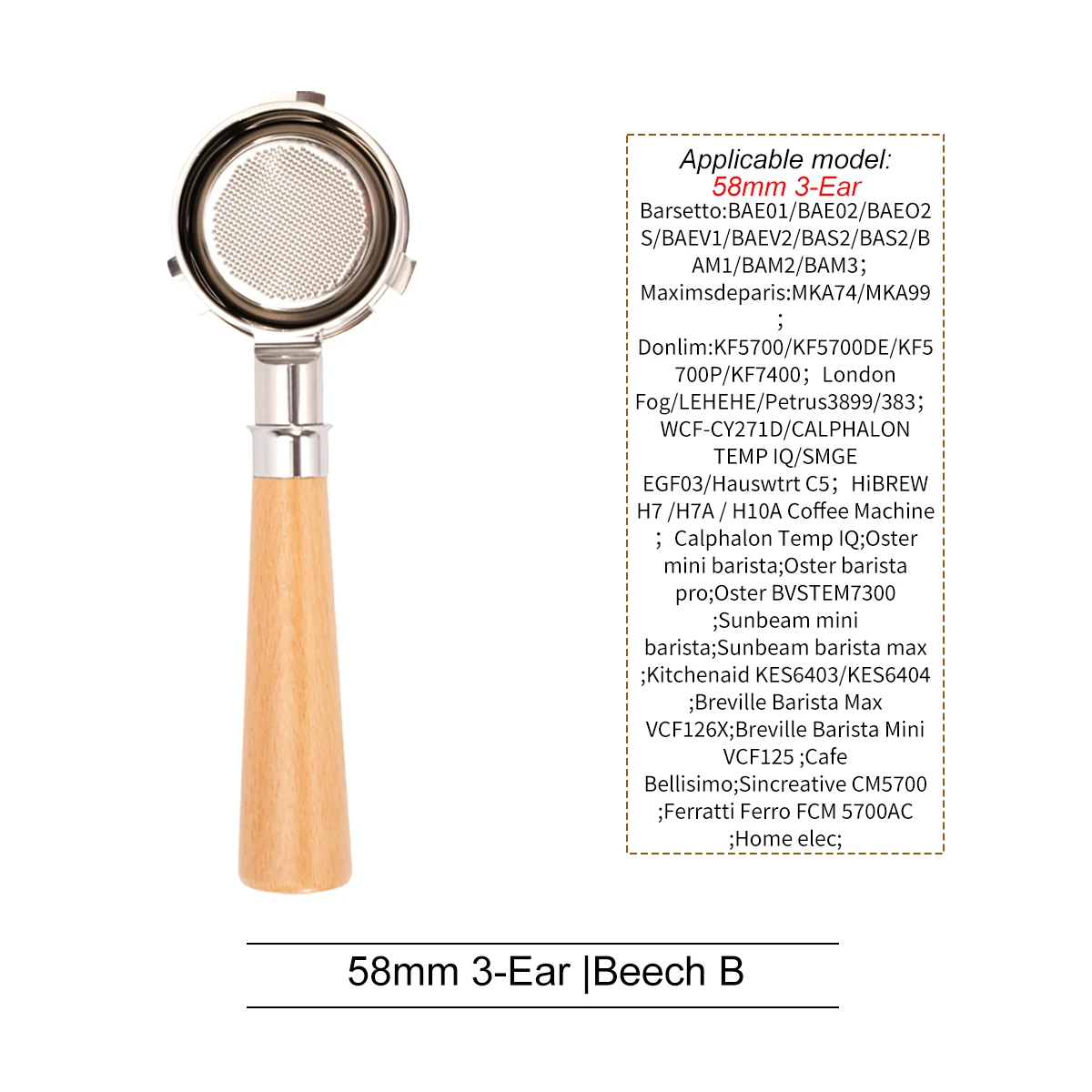 58mm Portafilter for HiBREW H7/H10 Coffee Machine...