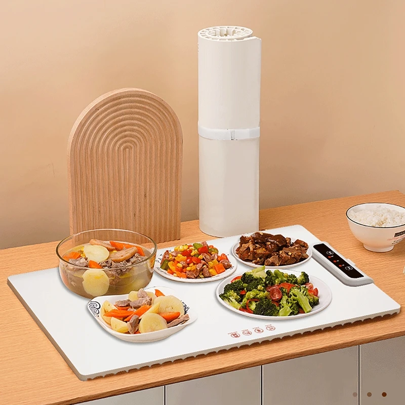 

Fast Heating Food Electric Warming Tray Foldable Food Warmer Plate with Adjustable Temperature Control Keeps Food Hot Constant