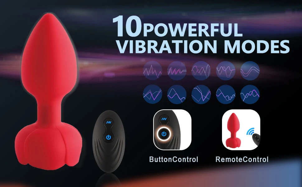 Rose Kauko-ohjattava Anustappivibraattori Seksilelut Miehille Naisille Homo G-piste Anaalivibraattorit LED-vilkkuva valo Eturauhaselle_voghion.com