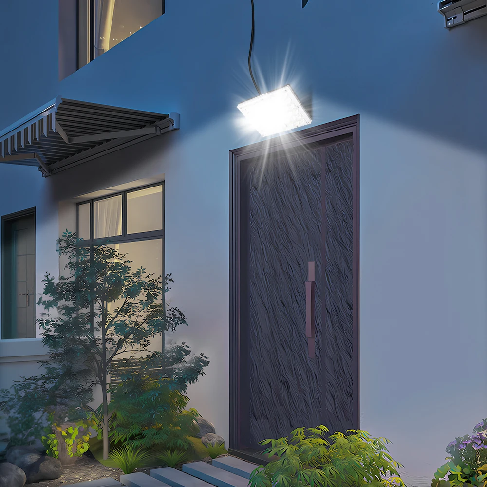 2er-Pack/1 Set LED Solarleuchten für Außen mit Bewegungssensor, Sicherheitsflutlicht IP65 Wasserdicht für Terrasse, Garten und Garage – Detail 23