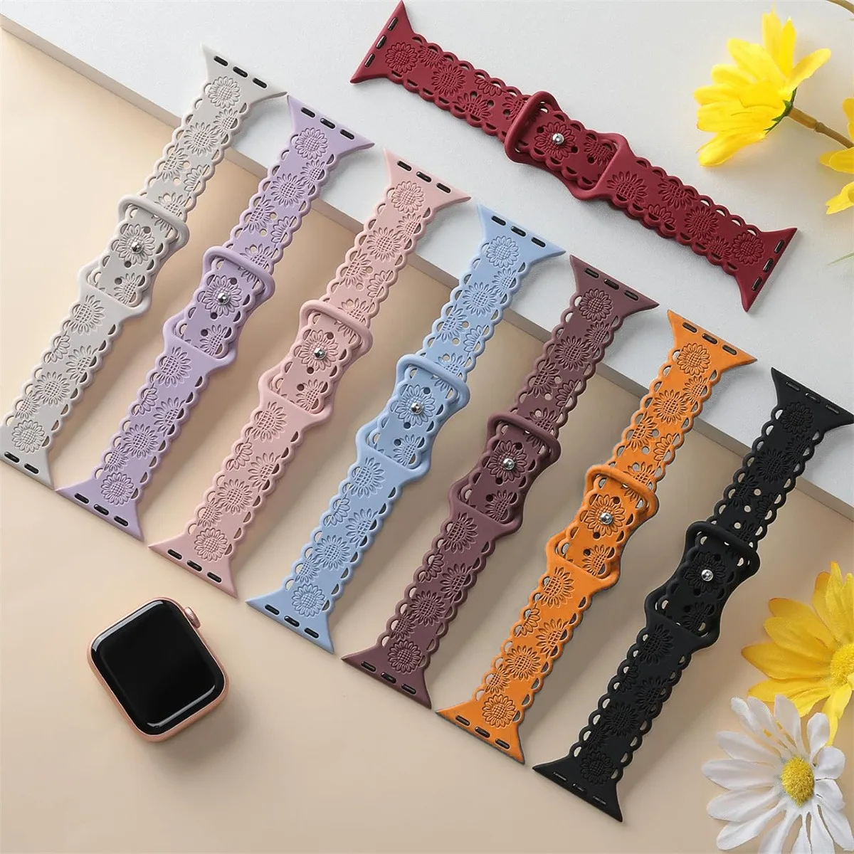 Silicone Watch Band For Smartwatch Sporty Comfortable Strap_voghion.com
