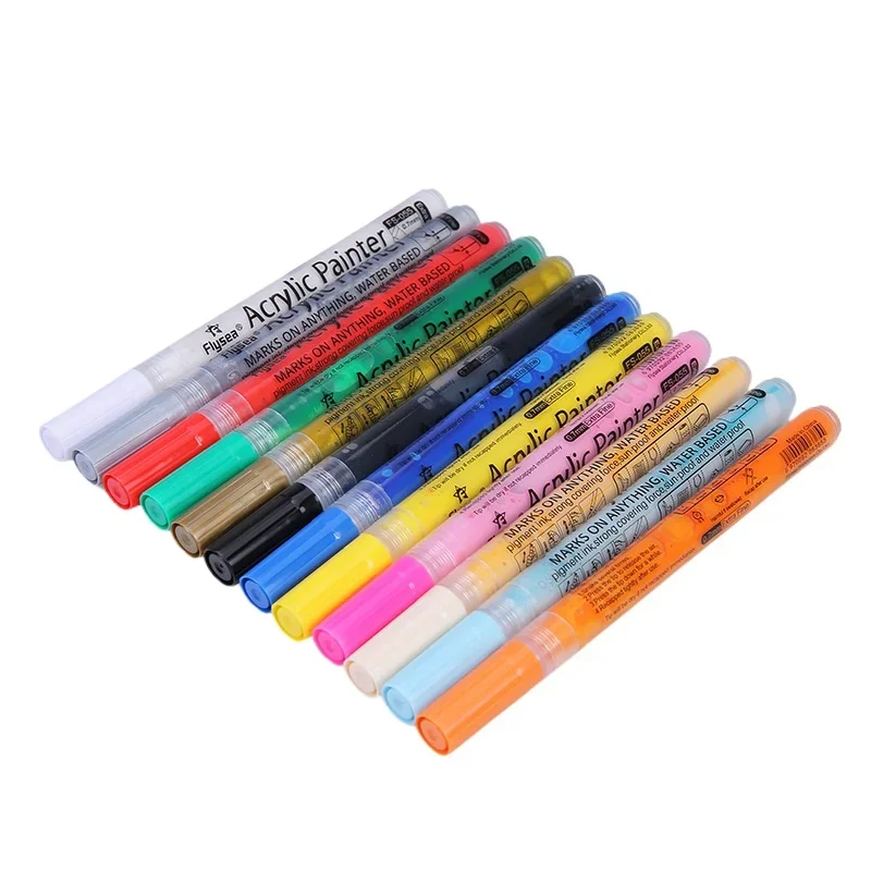 1pc Clear Printing Acrylic Marker Color Pen Oil-based Soft Tip Marker Pen Grip Graffiti Art Paint