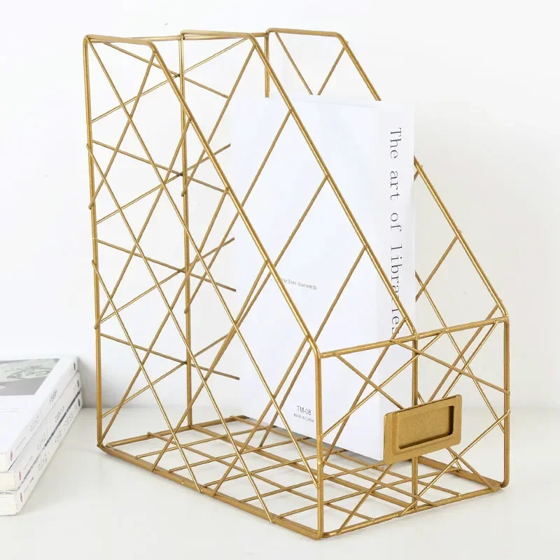 금속 데스크탑 파일 선반, 사무실 데이터 스토리지, 학생 책 수직 프레임, 책장 프레임, 사무실 용품, 단조 다리미 스토리지 선반