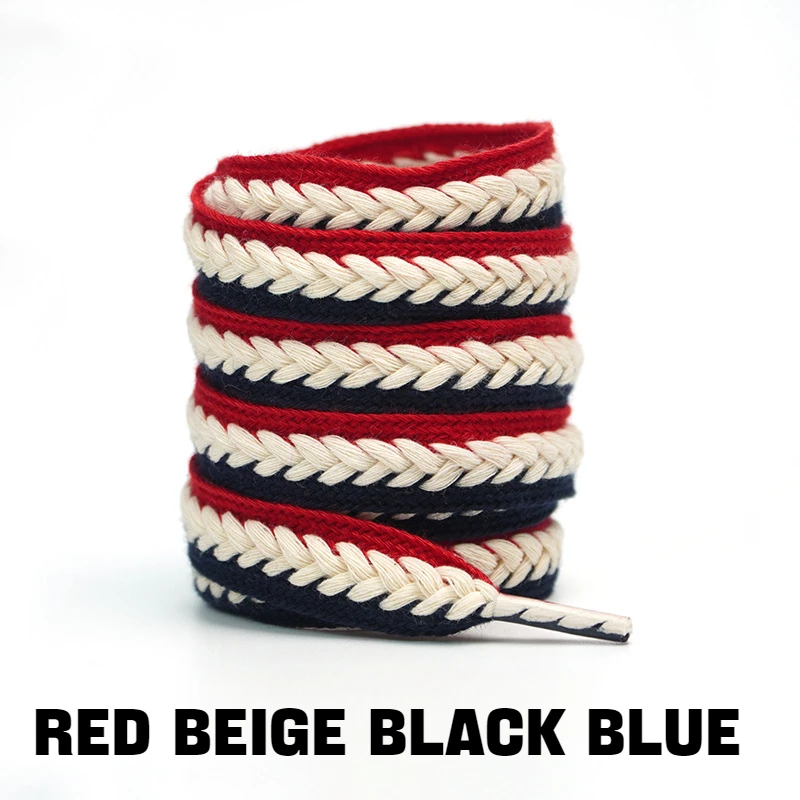 Weizen-Schnürsenkel, 1,5 cm, verbreiterte Turnschuhe, flache Schnürsenkel, Marken-Baumwollschnürsenkel für Schuhe, 100/120/140/160 cm, Seil-Schnürsenkel, 1 Paar – Detail 22
