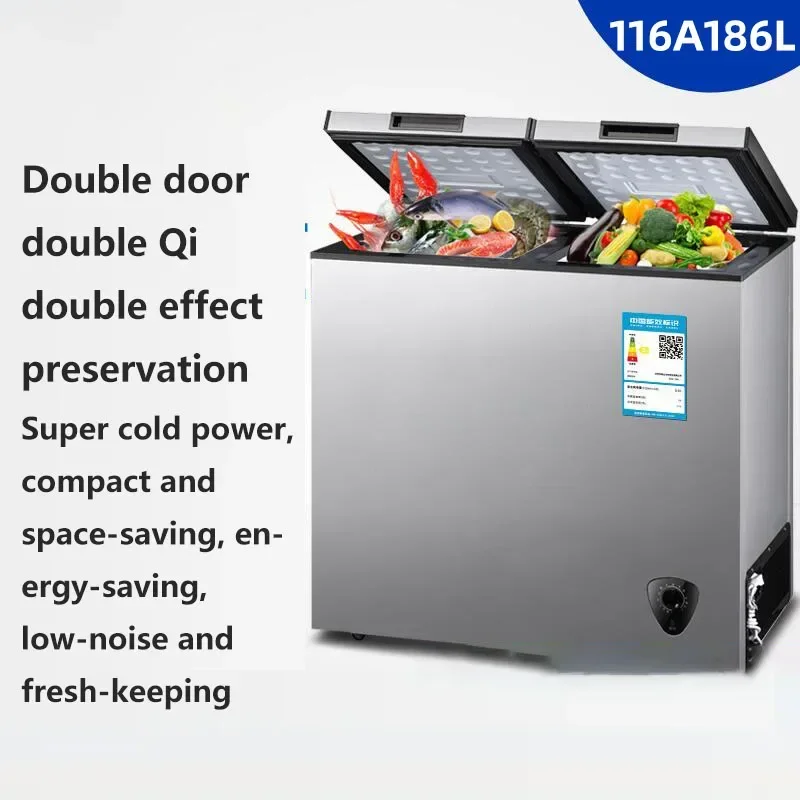 Home Refrigerator dual-temperature freezer small freezer double-door household commercial large-capacity dual-use