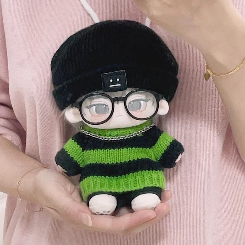 Fashion Green Sweater Cute Handsome Autumn Winter Necklace Clothes Suit Cool Handsome 20cm Plush Doll No Attribute Outfit 4