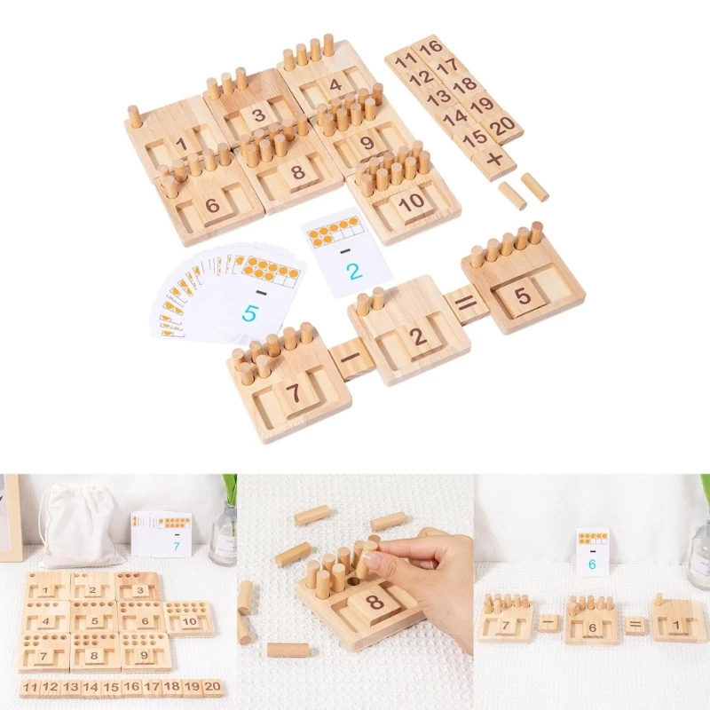 

Children Math Learning Toy Counting Toy Puzzle Board Number Pairing Toy Kindergarten Game Early Education Fun Gift