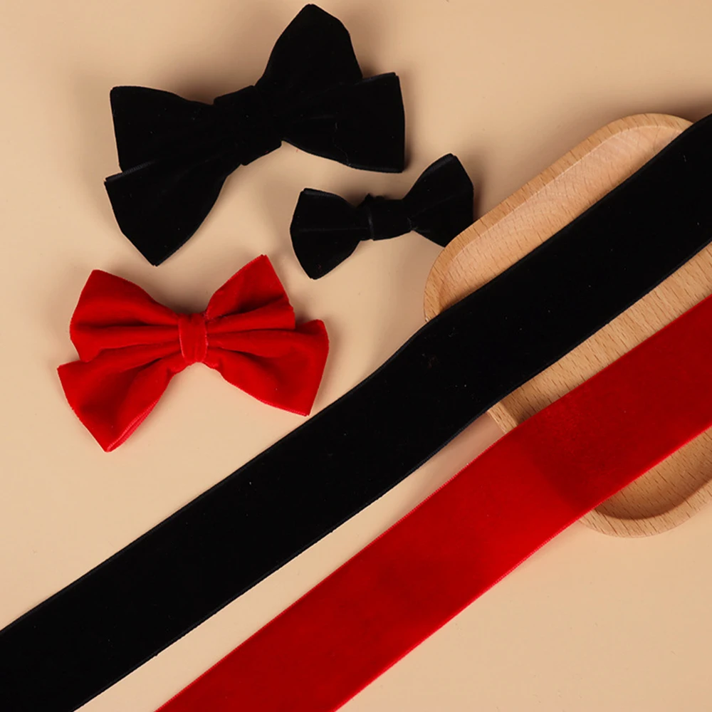 6/10/25mm 10 Yards Velvet Ribbon 8 Colors For DIY Handmade Gifts Bouquet Wrapping Supplies Home Party Decorations Xmas Ornaments