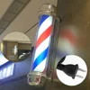 LOYALHEARTDY 28" Barber Pole Light LED Stripes Red White Blue Rotating Metal Hair Salon Shop Light 6
