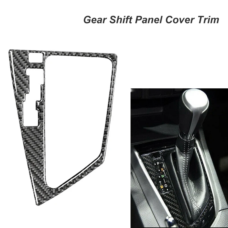 Car Gear Shift Panel Carbon Fiber Cover Trim Parts For Toyota