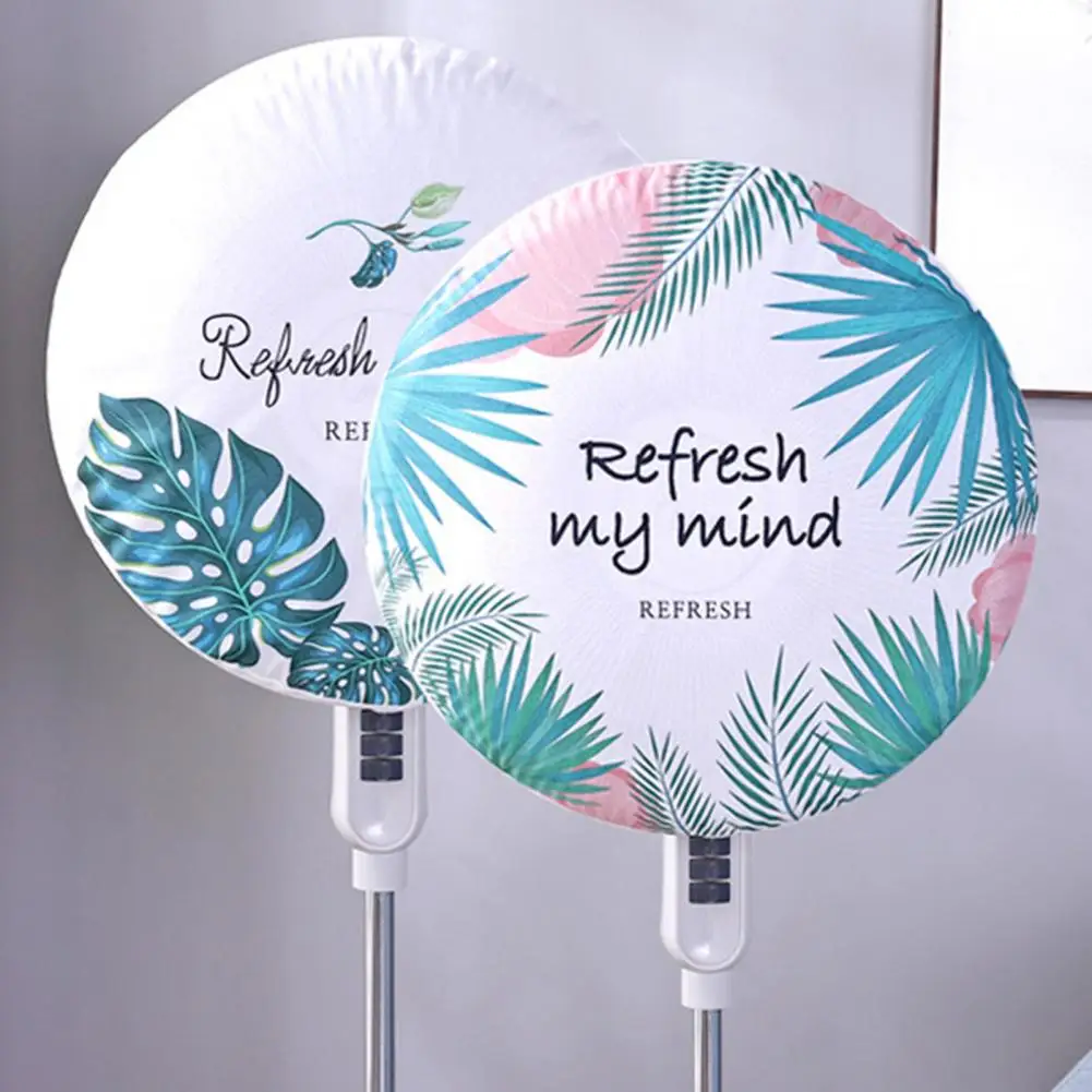 Fan Cover Universal Electric Fan Cover No Odor Multifunctional Leaves Letter Print Electric Protective