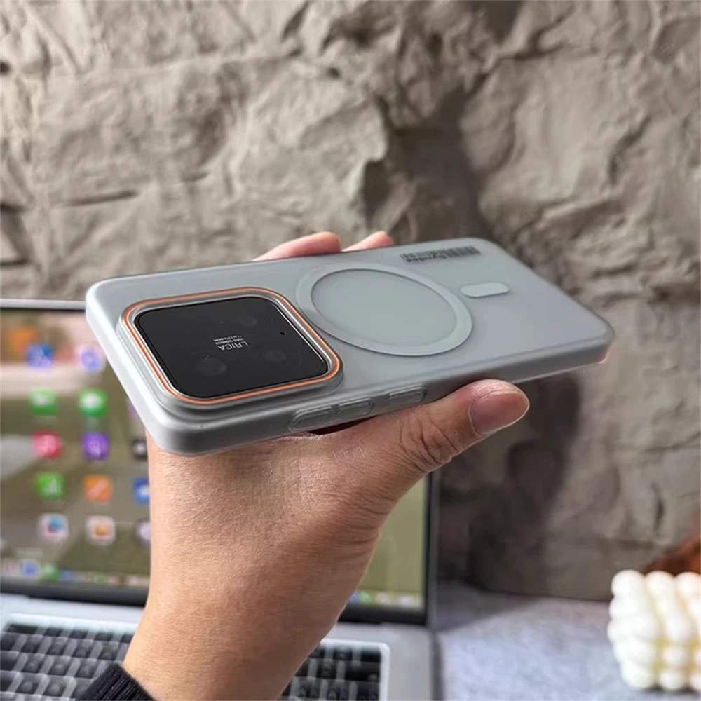 Ultra Thin Matte Translucent Barcode Phone Case with Magnetic Wireless Charging Capability