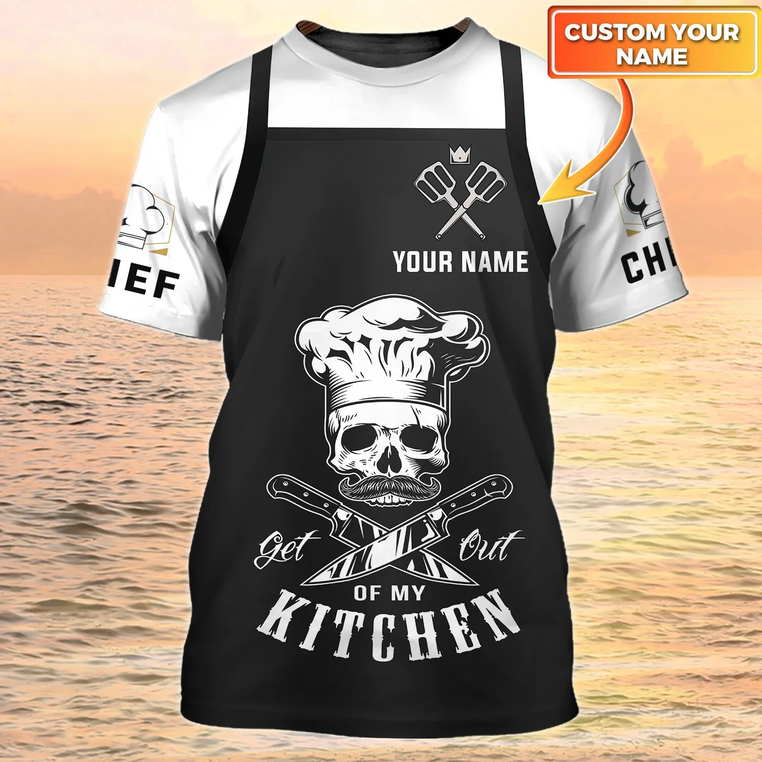 PLstar Cosmos Neueste Sommer Herren T-shirt Personalisierte Name Chef 3D Gedruckt t-shirt Unisex Casual T-shirt Chef Uniformen DW118 – Detail 22