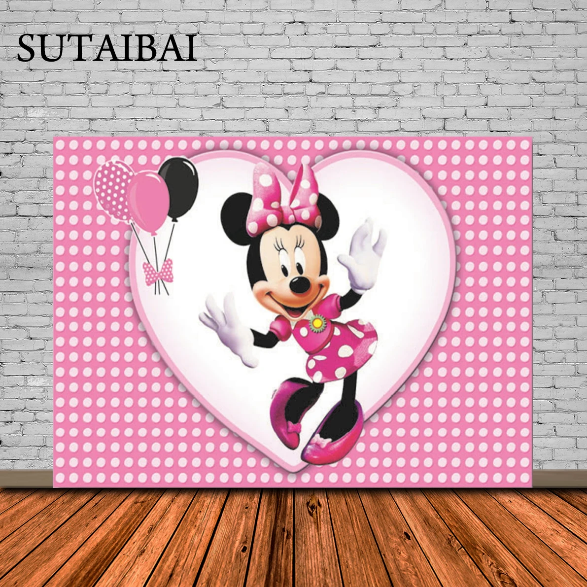 Fondos de fotografía de Minnie Mouse rosa de Disney para niños, telón de  fondo de tela para sesión de fotos, fiesta de cumpleaños, Baby Shower -  AliExpress